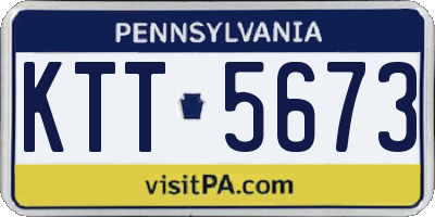 PA license plate KTT5673