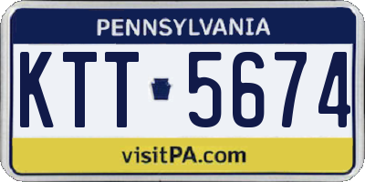 PA license plate KTT5674