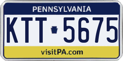 PA license plate KTT5675