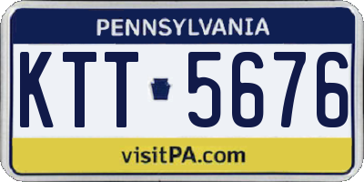 PA license plate KTT5676