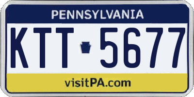 PA license plate KTT5677