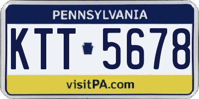 PA license plate KTT5678
