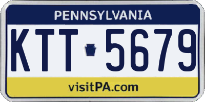 PA license plate KTT5679