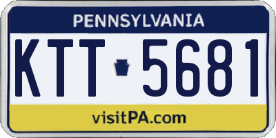 PA license plate KTT5681