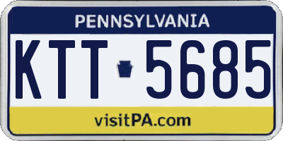 PA license plate KTT5685