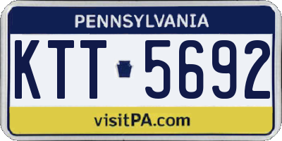 PA license plate KTT5692
