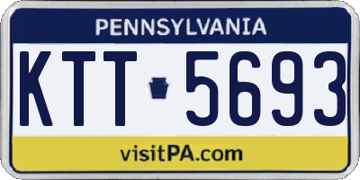 PA license plate KTT5693
