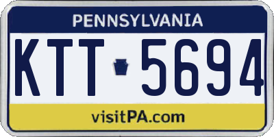 PA license plate KTT5694
