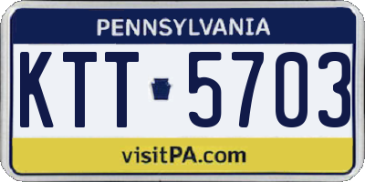 PA license plate KTT5703