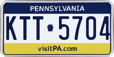 PA license plate KTT5704