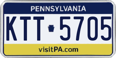 PA license plate KTT5705
