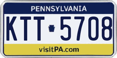 PA license plate KTT5708