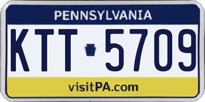 PA license plate KTT5709