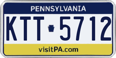 PA license plate KTT5712