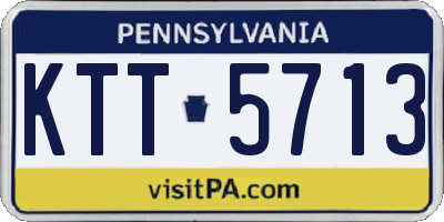 PA license plate KTT5713