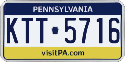 PA license plate KTT5716