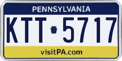 PA license plate KTT5717