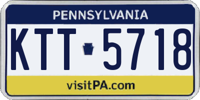 PA license plate KTT5718