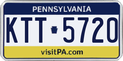 PA license plate KTT5720
