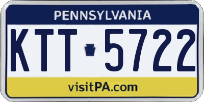 PA license plate KTT5722