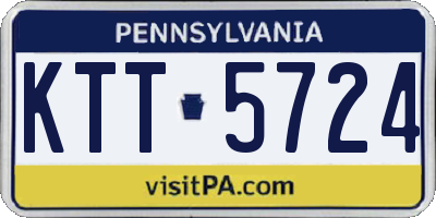PA license plate KTT5724