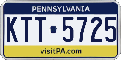 PA license plate KTT5725