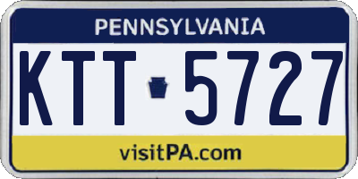 PA license plate KTT5727