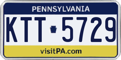 PA license plate KTT5729