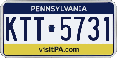 PA license plate KTT5731
