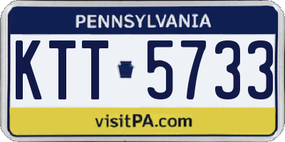 PA license plate KTT5733