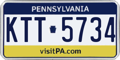 PA license plate KTT5734