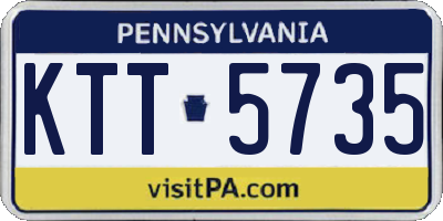 PA license plate KTT5735