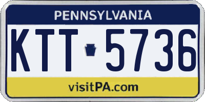 PA license plate KTT5736