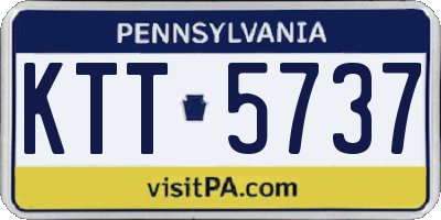 PA license plate KTT5737