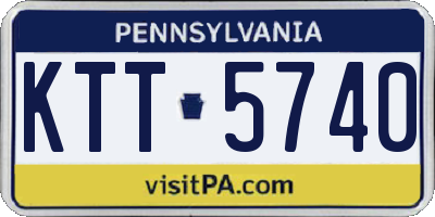 PA license plate KTT5740