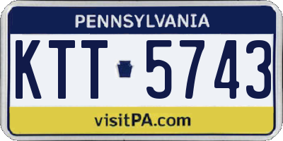 PA license plate KTT5743
