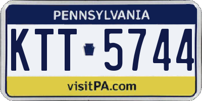 PA license plate KTT5744