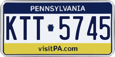 PA license plate KTT5745