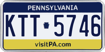 PA license plate KTT5746