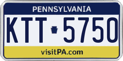 PA license plate KTT5750