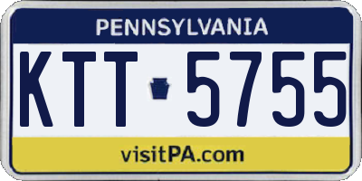 PA license plate KTT5755