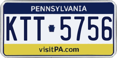 PA license plate KTT5756