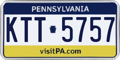 PA license plate KTT5757