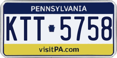 PA license plate KTT5758