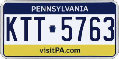 PA license plate KTT5763