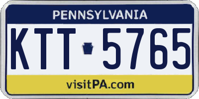 PA license plate KTT5765