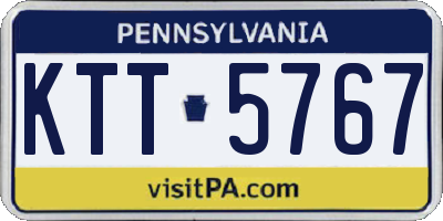 PA license plate KTT5767