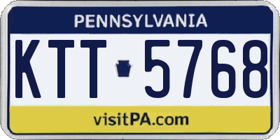 PA license plate KTT5768