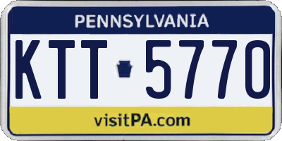 PA license plate KTT5770