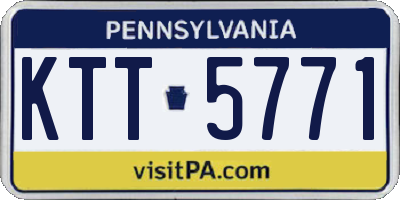 PA license plate KTT5771